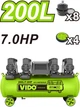Компресор повітряний безмасляний VIDO WD060212070 5.2кВт 480л/хвл 200л 8бар - зображення 1