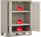 Шкаф багатофункціональний пластиковий Keter Kis Gulliver Cabinet Low 240862 бежевий - зображення 3