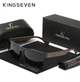 Брендовые мужские солнцезащитные поляризационные очки KINGSEVEN Classic Wood Browne дужки дерево, высший уровень защиты UV400 - изображение 4
