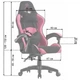 Кресло геймерское Bonro Lady 806 черно-розовое со спинкой и поддержкой поясницы (76-163-42300097) - изображение 6