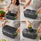 Овощерезка мультислайсер Veggie Slicer 22 предметы с насадками для овощей и фруктов ручной измельчитель - изображение 4