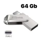 Флешка USB Bliksem 64 Gb металлический флэш накопитель 2 в 1 на 64 ГБ, встроенный переходник Type-C для смартфона - изображение 4