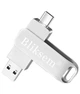 Флешка USB Bliksem 64 Gb металлический флэш накопитель 2 в 1 на 64 ГБ, встроенный переходник Type-C для смартфона - изображение 5