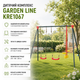 Дитячий комплекс Garden Line KRE1067, 3‑в‑1, металевий каркас, 290 × 180 × 200 см, зелений - зображення 1