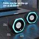 Компактные мультимедийные компьютерные колонки HEANTTV 2.0 с LED подсветкой, стереозвук мощностью 10 Вт, Jack 3.5 мм, питание USB, колонки для компьютера, акустика для ПК, колонки для ноутбука - изображение 6