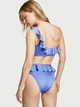 Купальник Victoria’s Secret Swim Ruffle One Shoulder Bikini Top Синій M-S - изображение 3