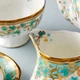 Fortnum & Mason чайний сервіз Cloverleaf на дві персони із кістяної порцеляни з позолотою в стилі короля Едуарда VII – блакитний - зображення 2
