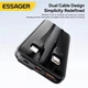 Повербанк Essager 22.5W (10000mAh) - Швидка зарядка з вбудованими кабелями Type-C/Lightning та LED-дисплеєм - зображення 4