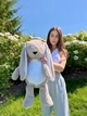 Зайка Хрустик 60 см Капучино с белым животиком - изображение 1