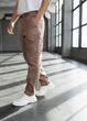 Брюки классические из коттона MonsterBrand прямые XXL (54) коричневый - изображение 4