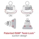 Вакуумное крепление присоска RAM® Twist-Lock TM с 1" шаром (RAM-B-224-1U) - изображение 5