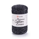 Шнур плетений з люрексом YarnArt macrame cotton Lurex 2мм чорний люрекс срібло №723 - зображення 1