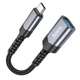 Кабель-перехідник HOCO UA24 Type-C male to USB female 3.0 converter Metal Gray - зображення 2