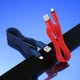 Кабель HOCO X59 USB to iP 2.4A, 1m, nylon, TPE connectors, Red - зображення 5