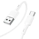 Кабель HOCO X83 USB to Type-C 3A, 1m, PVC, PVC connectors, White - изображение 3
