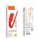 Кабель HOCO X59 USB to Micro 2.4A, 1m, nylon, TPE connectors, Red - зображення 2