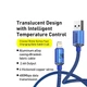 Кабель Baseus Crystal Shine Series Fast Charging Data Cable USB to iP 2.4A 1.2m Blue - зображення 3