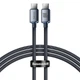 Кабель Baseus Crystal Shine Series Fast Charging Data Cable Type-C to Type-C 100W 1.2m Black - зображення 3