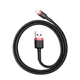 Кабель Baseus Cafule Cable USB For Lightning 2.4A 0.5m Red+Black - изображение 5