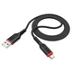 Кабель HOCO X59 USB to Micro 2.4A, 1m, nylon, TPE connectors, Black - изображение 5