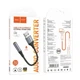 Аудiокабель HOCO LS36 USB-A to 3.5mm female, nylon braid, 0,12m, Black - зображення 2