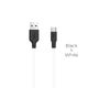 Кабель HOCO X21 USB to Type-C 2A, 1m, silicone, TPE connectors, Black+White - зображення 4