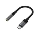 Аудіокабель ACEFAST J12 Type-C to 3.5mm female, nylon braid, 0,15m, Black - изображение 3