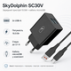 Мережевий зарядний пристрій SkyDolphin SC30V 10.5W 2xUSB-A 2.1A + кабель microUSB Black (SDMZP-000172) - зображення 2