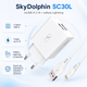 Мережевий зарядний пристрій SkyDolphin SC30L 2xUSB-A 2.1A + кабель Lightning White (MZP-000112) - зображення 2