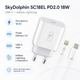 Мережевий зарядний пристрій SkyDolphin SC18EL PD2.0 18W USB-C + кабель Lightning White (MZP-000156) - зображення 2
