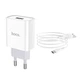 Мережевий зарядний пристрій з кабелем HOCO C81A Asombroso single port charger set(Type-C) White - изображение 7