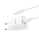 Мережевий зарядний пристрій з кабелем HOCO C147A Charm PD20W+QC3.0 charger set (C to iP)(EU) White - зображення 5