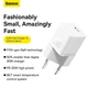 Мережевий зарядний пристрій Baseus GaN5 Fast Charger(mini) 1C 20W EU White - изображение 7