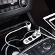 Автомобільний зарядний пристрій HOCO Z13 LCD one-pull-three car charger Silver - изображение 3