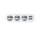 Автомобільний зарядний пристрій HOCO Z13 LCD one-pull-three car charger Silver - изображение 5