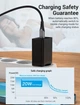 Мережевий зарядний пристрій Vention 1-port USB-C Wall Charger(20W) EU-Plug Black (FADB0-EU) - изображение 5
