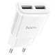 Мережевий зарядний пристрій HOCO C88A Star round dual port charger 12W White - зображення 3