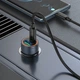 Автомобільний зарядний пристрій HOCO Z57A Glorious PD30W+QC3.0 car charger set(C to C) Metal Gray - зображення 5