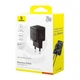 Мережевий зарядний пристрій з кабелем Baseus Palm Fast Charger 1C 20W EU Cosmic Black set USB-C to iP 20W 1m - зображення 2