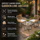 Комплект садових меблів Garden Line ABI3408, стіл + 2 крісла, коричневий ротанг із сірими подушками - зображення 1