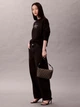 Сумка кросс-боди через плечо женская тканевая маленькая Calvin Klein 4F3353G(Black-Beige) Черная (196669718704) - изображение 2