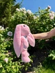 Зайка Хрустик 40 см Розовый с белым животиком - изображение 5