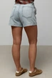 Короткие джинсовые шорты с акцентными пуговицами Lurex Голубой S (5150) - изображение 2