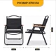 Раскладное туристическое кресло LEOBRO Camp Black M 55х44х63 см из прочного материала и стального каркаса для отдыха, пикника или кемпинга Черный - изображение 2