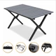 Раскладной туристический стол LEOBRO Camp Black L 90×60×45 см с прочным стальным каркасом для отдыха, рыбалки или похода Черный - изображение 1