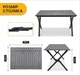 Раскладной туристический стол LEOBRO Camp Black L 90×60×45 см с прочным стальным каркасом для отдыха, рыбалки или похода Черный - изображение 2