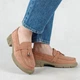 Лоферы женские замшевые MYZ 0911 PINK PEACH весна лето осень из натуральной замши персикового цвета. Размер 37 - изображение 5