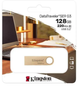 Флеш-накопичувач Kingston USB 3.2 SE9 G3 128GB 220MB/s Metal/Gold - зображення 3