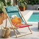 Шезлонг складаний для пляжу та басейну з принтом Chill like a capybara - зображення 3