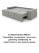 Диван угловой Манго 260×170 см, светло-серый. - изображение 8